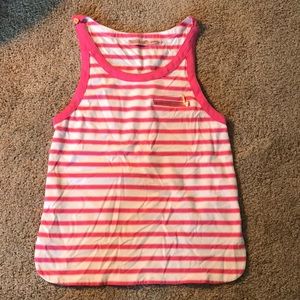 Pink, orange, white Juicy Couture striped tank top